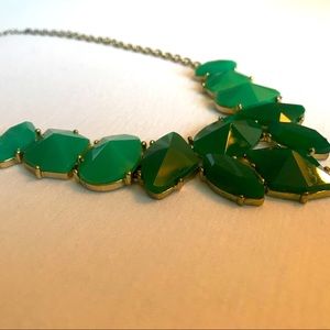 Short/Medium Green & Gold Chunky Necklace